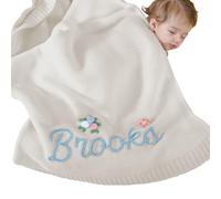 Coperta per bambini personalizzata per ragazzi ragazze con nome ricamato a mano coperta super morbida, coperta calda e leggera personalizzata per bambino che riceve coperte di supporto per la scuola