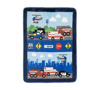 Coperta per bambini piccoli EVERYDAY KIDS - 30"" x 40"" - Vigili del fuoco e polizia - Super morbida, calda e confortevole