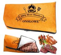 Coperta per barbecue per riposare la carne, borsa termica riutilizzabile per riposare, coperta per riposare carne affumicatore, coperta isolata con petto e bocca larga (coperta per barbecue, 63,5 cm,