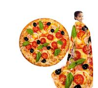 Coperta per biscotti, divertente coperta rotonda su entrambi i lati, gigante, per cibo, burrito taco, pizza, per bambini e adulti, calda e morbida, a tema alimentare, per biancheria da e divano