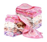Coperta per cani di piccola taglia 8 pezzi morbida e calda con motivo | Plaid Cucciolo Gabbia Cassa Per Divano Divano Cassa Auto Canile Pavimento Carrier Parte Casa