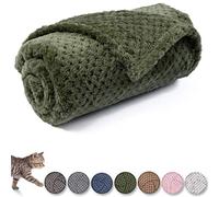 Coperta per cani o gatti, calda e morbida coperta per animali domestici, per cuccioli, cani o gattini di taglia piccola, media e grande, in pile per letto, divano, viaggi (M/81,3 x 101,6 cm, verde