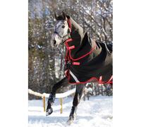 Coperta per cavalli all'aperto Horseware Rambo Supreme 1680D Turnout Hvy VL 450g Noir 6'6"/145 cm