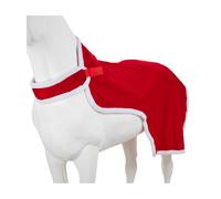 Coperta per cavalli collezione Natale in feltro rosso e bianco da usare sotto l
