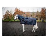 Coperta per cavalli da esterno con copricollo Horseware Rambo Mack In a Sack Bleu L