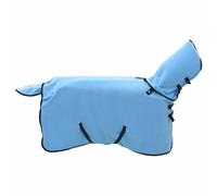 Coperta per cavalli Full Aqua in poliestere, 75 cm, per pascolo e stalla, antivento, traspirante, impermeabile, con cinghia regolabile e protezione per collo, petto, protezione per cavalli all'aperto
