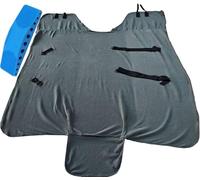 Coperta per Cavalli in Pile dallo Stile Semplice, Attrezzatura Equestre di Dimensioni Universali, Coperta per Cavalli Foderata in Pile per Uso in Stalla e All'Aperto(Green,69In)