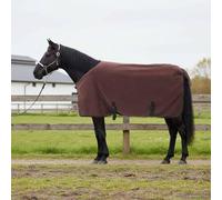 Coperta per cavallo, completamente marrone scuro, 105 cm, in poliestere, calda, impermeabile, traspirante, antistrappo, con cinghia toracica, per pascolo, stalla, outdoor, transizione invernale