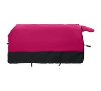 Coperta per cavallo, rosa e nero, 165 cm, in poliestere, impermeabile, antivento, traspirante, con cinghia regolabile, per stalla, pascolo, attività all'aperto, protezione per equitazione