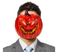 Coperta per cosplay, accessori per costumi fantasmi, coperta per viso di zucca di Halloween, coperta per il viso divertente in PVC per cosplay di Halloween, costume di carnevale per
