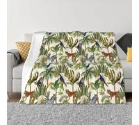 Coperta per divano - Animali della giungla morbida e leggera coperta calda in peluche, comoda coperta di flanella pelosa e copriletto per divano e letto per tutte le stagioni