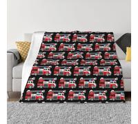 Coperta per divano - Coperta morbida e leggera con camion dei vigili del fuoco e dei soccorsi, calda, comoda coperta in flanella pelosa e copriletto per divano e letto per tutte le stagioni