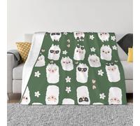 Coperta per divano - coperta morbida e leggera con facce di alpaca calda, comoda coperta in flanella pelosa e copriletto per divano e letto per tutte le stagioni