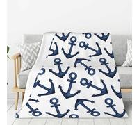 Coperta per divano, divano e letto, con ancora, morbida, leggera, comoda, in flanella, calda e accogliente, per tutte le stagioni