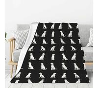Coperta per divano e letto, con stampa di un cane labrador, alla moda, morbida, leggera, confortevole, pelosa, calda e accogliente, in flanella per tutte le stagioni