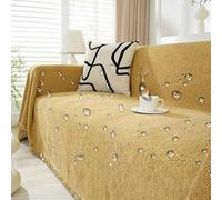 Coperta per divano, extra large, impermeabile, antiscivolo, per divani a 3-4 posti, comodo copriletto per soggiorno e divano con nappe