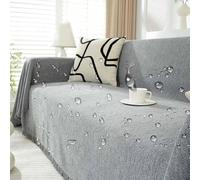 Coperta per divano, extra large, impermeabile, antiscivolo, per divani a 3-4 posti, comodo copriletto per soggiorno e divano con nappe