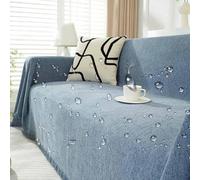 Coperta per divano, extra large, impermeabile, antiscivolo, per divani a 3-4 posti, comodo copriletto per soggiorno e divano con nappe