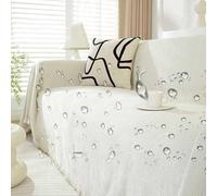Coperta per divano, extra large, impermeabile, antiscivolo, per divani a 3-4 posti, comodo copriletto per soggiorno e divano con nappe