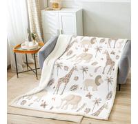 Coperta Per Divano Safari Animal Elephant Lion Giraffe Wilderness M
