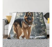Coperta per divano, ultra morbida, in micropile, con cane pastore tedesco, calda, accogliente, spessa, leggera, in flanella, per letto, soggiorno, divano, decorazione per la casa, tutte le stagioni