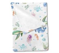 Coperta per fasciatoio per bebè, coperta per bebè morbida e confortevole da 28x39 pollici, piumino per bambini a tema tartaruga marina per ragazzi e ragazze