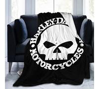 Coperta per gli amanti della moto, super morbida ed elegante, in flanella per tutte le stagioni, per soggiorno, camera da letto, letto, divano, viaggi, campeggio, 203 x 152 cm