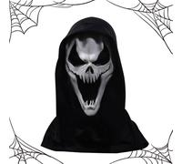 Coperta per il viso del grido di Halloween, scudo facciale del grido, costume da grido per gli uomini, scudo facciale, costume fantasma, schermo facciale spaventoso e traspirante per Halloween, Scream