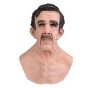 Coperta Per Il Viso Vecchio Uomo Spaventoso - Maschera Di Lattice Realistica | Novità Alter Man Copertura Del Viso Per Halloween, Ripiri, Cosplay, Teatro E Prestazioni Di Scena | Maschera Umano Effray