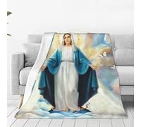 Coperta per la Madre di Dio, con Vergine Maria, regalo religioso per donne, uomo, fede cristiana, preghiera, scrittura, cattolica, decorazione, coperta calda e morbida, in pile di flanella, per adulti