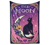 Coperta Per Letto Cute Cat Tarot Card The Moon Telo Arredo Poltrona S