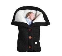 Coperta per neonati, morbida coperta in pile lavorato a maglia, calda tuta foderata, soffice inserto per carrozzina, ideale per lettino, viaggi, seggiolino auto, carrozzina