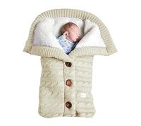 Coperta per neonati, morbida coperta in pile lavorato a maglia, calda tuta foderata, soffice inserto per carrozzina, ideale per lettino, viaggi, seggiolino auto, carrozzina