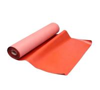 Coperta Per Saldatura Fibra Di Vetro Con Rivestimento Silicone Su Un Lato | Coperta ignifuga ad alta resistenza, resistente al fuoco e impermeabile, per uso industriale e accessori(Red,0.4mm-1x10m)