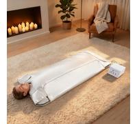 Coperta per sauna a infrarossi, portatile, 180 x 80 cm, con regolazione della temperatura e funzione timer, 600 W, pieghevole, per sudorazione calda, dispositivo di bellezza anti-invecchiamento