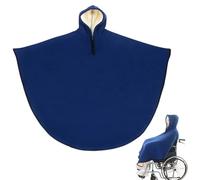 Coperta per sedia a rotelle, poncho per sedia a rotelle con cappuccio foderato in caldo pile, copertura integrale antivento e impermeabile per adulti uomini donne