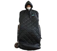 Coperta per Sedia A Rotelle Termica Inverno, Abbigliamento per Sedia A Rotelle Mantella Poncho Invernale Foderata in Pile Impermeabile Coprigambe Antivento per Adulti