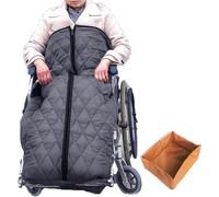 Coperta per Sedia a Rotelle, tipo impermeabile per metà corpo della sedia a rotelle, accessori della coperta per pazienti anziani, copertura invernale delle gambe, con sovrascarpe, per sedia a rotell