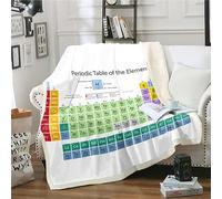 Coperta per tavola periodica per ragazzi e ragazze, regalo per il rientro a scuola, coperta in pile per ragazzi e bambini, coperta in pile Sherpa con formula scienziata, 152,4 x 203,2 cm