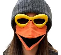 Coperta per viso con becco d' | Copricapo fatto a mano con occhiali da sole | Set divertente di maschere parlando di animali | Costume leggero, confortevole e accattivante, per uomini e donne
