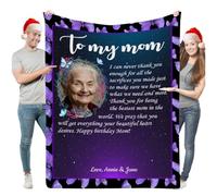 Coperta personalizzata con 1 foto - Coperta personalizzata per posta scritta a mano, per coppie e famiglia