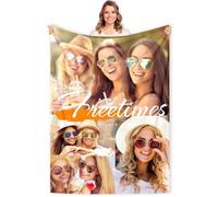 Coperta personalizzata con foto di testo. con 1-9 collage di foto. di flanella per la famiglia, il compleanno, il regalo di nozze, si adatta al divano, al divano, alla camera da letto-120cmX200cm