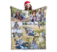Coperta personalizzata con foto di testo. con 1-9 collage di foto. di flanella per la famiglia, il compleanno, il regalo di nozze, si adatta al divano, al divano, alla camera da letto-150cmX200cm