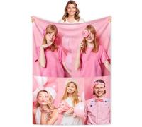 Coperta personalizzata con foto di testo. con 1-9 collage di foto. di flanella per la famiglia, il compleanno, il regalo di nozze, si adatta al divano, al divano, alla camera da letto-100cmX150cm
