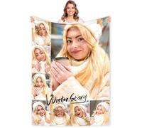 Coperta personalizzata con foto di testo. con 1-9 collage di foto. di flanella per la famiglia, il compleanno, il regalo di nozze, si adatta al divano, al divano, alla camera da letto-120cmX200cm