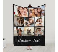 Coperta Personalizzata con Foto e Scritta - Plaid Personalizzato,Foto Personalizzata Idea Regalo, Regali Per Compleanni, Anniversari Per Papà, Mamma, Bambini, Amici, Regali Originali