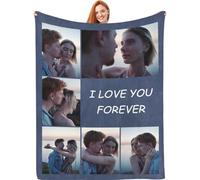 Coperta Personalizzata con Foto e Scritta - Plaid Personalizzato per Donna, Uomo, Coppia e Famiglia - coperte personalizzate per San Valentino, Festa del Mamma regalo divertenti amica