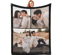 Coperta Personalizzata con Foto e Scritta - Plaid Personalizzato per Donna, Uomo, Coppia e Famiglia - plaid divano personalizzate per San Valentino, Festa del Papà e Festa della Mamma