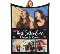 Coperta Personalizzata con Foto e Testo, Plaid Personalizzato - Idea divertenti Regalo per Coppie, blanket in Flanella Ultra Morbida, idee Regali per Lui Lei, Può Essere Aggiornato in Lana di Agnello