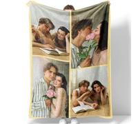 Coperta Personalizzata con Foto e Testo - Plaid Personalizzato per Donna, Uomo - Coperta Personalizzate per Coppia, Amici e Famiglia - Regali Personalizzati per Anniversario, San Valentino e Natale